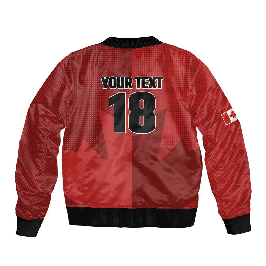 Canada Soccer Maple Leaf Custom Bomber Jacket Sporty Style - Wonder Print Shop