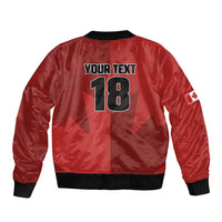 Canada Soccer Maple Leaf Custom Bomber Jacket Sporty Style - Wonder Print Shop