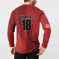 Canada Soccer Maple Leaf Custom Button Sweatshirt Sporty Style - Wonder Print Shop