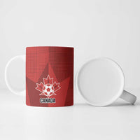 Canada Soccer Maple Leaf Custom Ceramic Mug Sporty Style - Wonder Print Shop