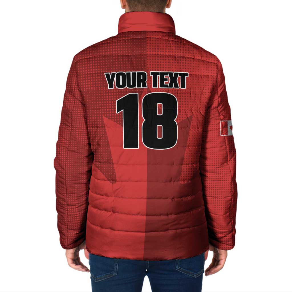 Canada Soccer Maple Leaf Custom Padded Jacket Sporty Style - Wonder Print Shop