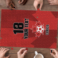 Canada Soccer Maple Leaf Custom Puzzle Sporty Style - Wonder Print Shop