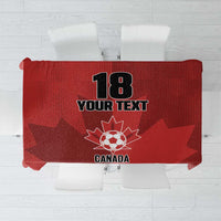 Canada Soccer Maple Leaf Custom Tablecloth Sporty Style - Wonder Print Shop