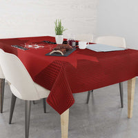 Canada Soccer Maple Leaf Custom Tablecloth Sporty Style - Wonder Print Shop