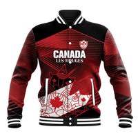 Custom Canada Soccer Baseball Jacket Les Rouges Maple Leaf - Wonder Print Shop