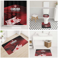 Canada Soccer Bathroom Set Les Rouges Maple Leaf - Wonder Print Shop