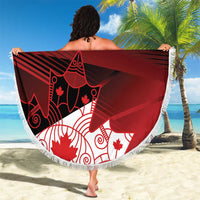 Canada Soccer Beach Blanket Les Rouges Maple Leaf - Wonder Print Shop