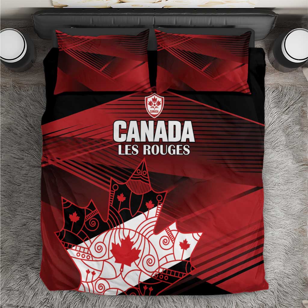 Canada Soccer Bedding Set Les Rouges Maple Leaf - Wonder Print Shop