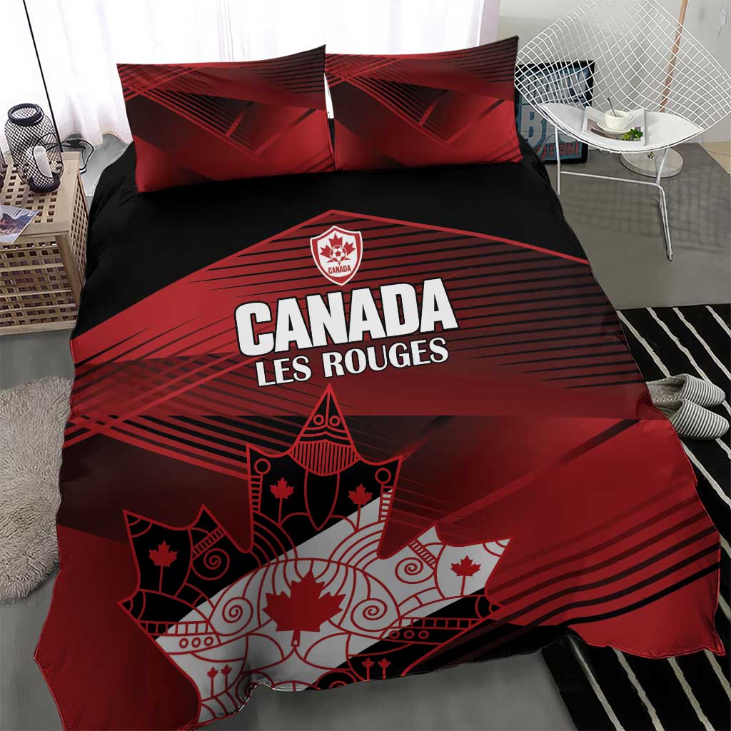 Canada Soccer Bedding Set Les Rouges Maple Leaf - Wonder Print Shop