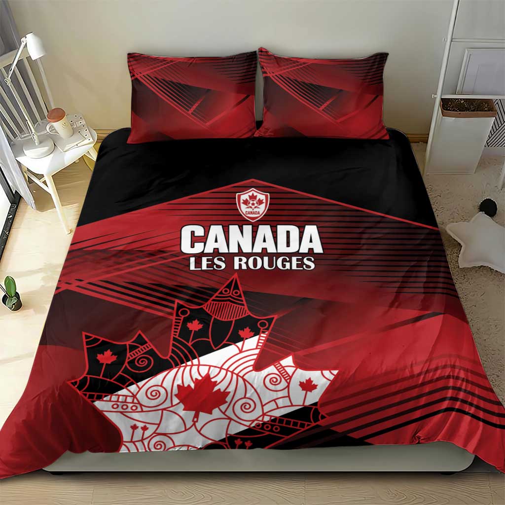 Canada Soccer Bedding Set Les Rouges Maple Leaf - Wonder Print Shop