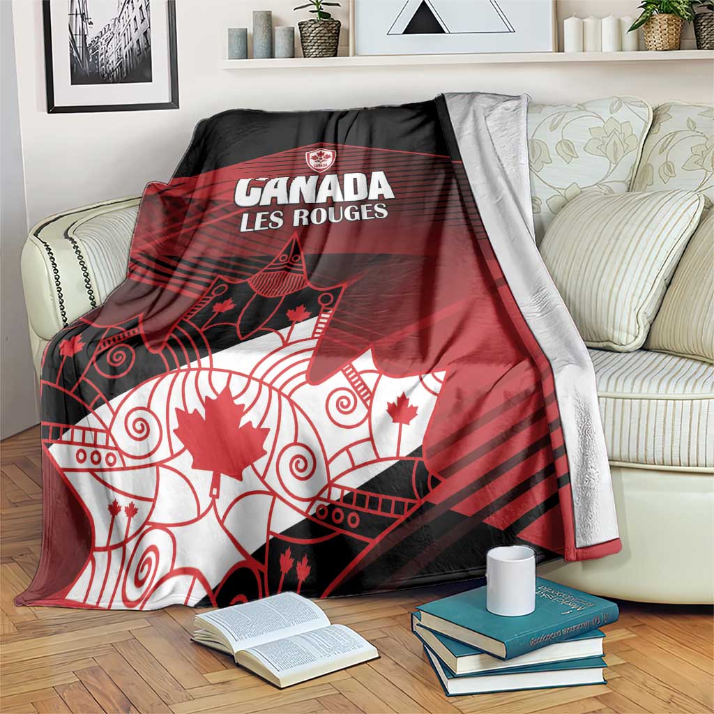 Canada Soccer Blanket Les Rouges Maple Leaf - Wonder Print Shop