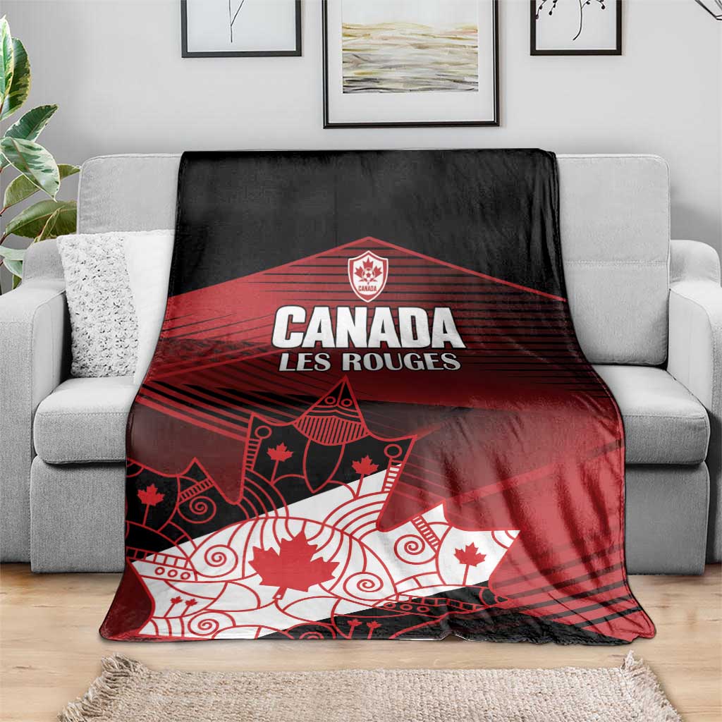 Canada Soccer Blanket Les Rouges Maple Leaf - Wonder Print Shop