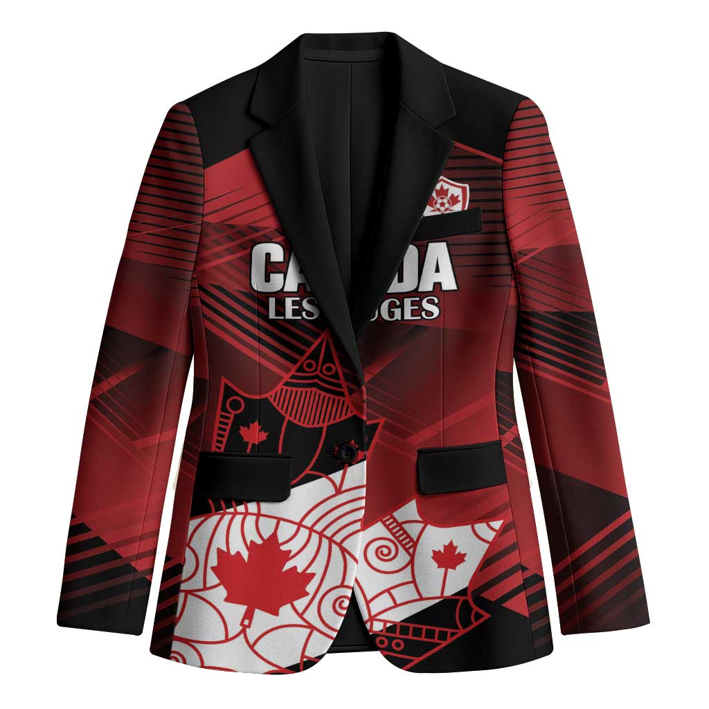 Custom Canada Soccer Blazer Les Rouges Maple Leaf - Wonder Print Shop