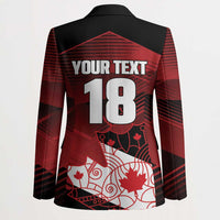 Custom Canada Soccer Blazer Les Rouges Maple Leaf - Wonder Print Shop