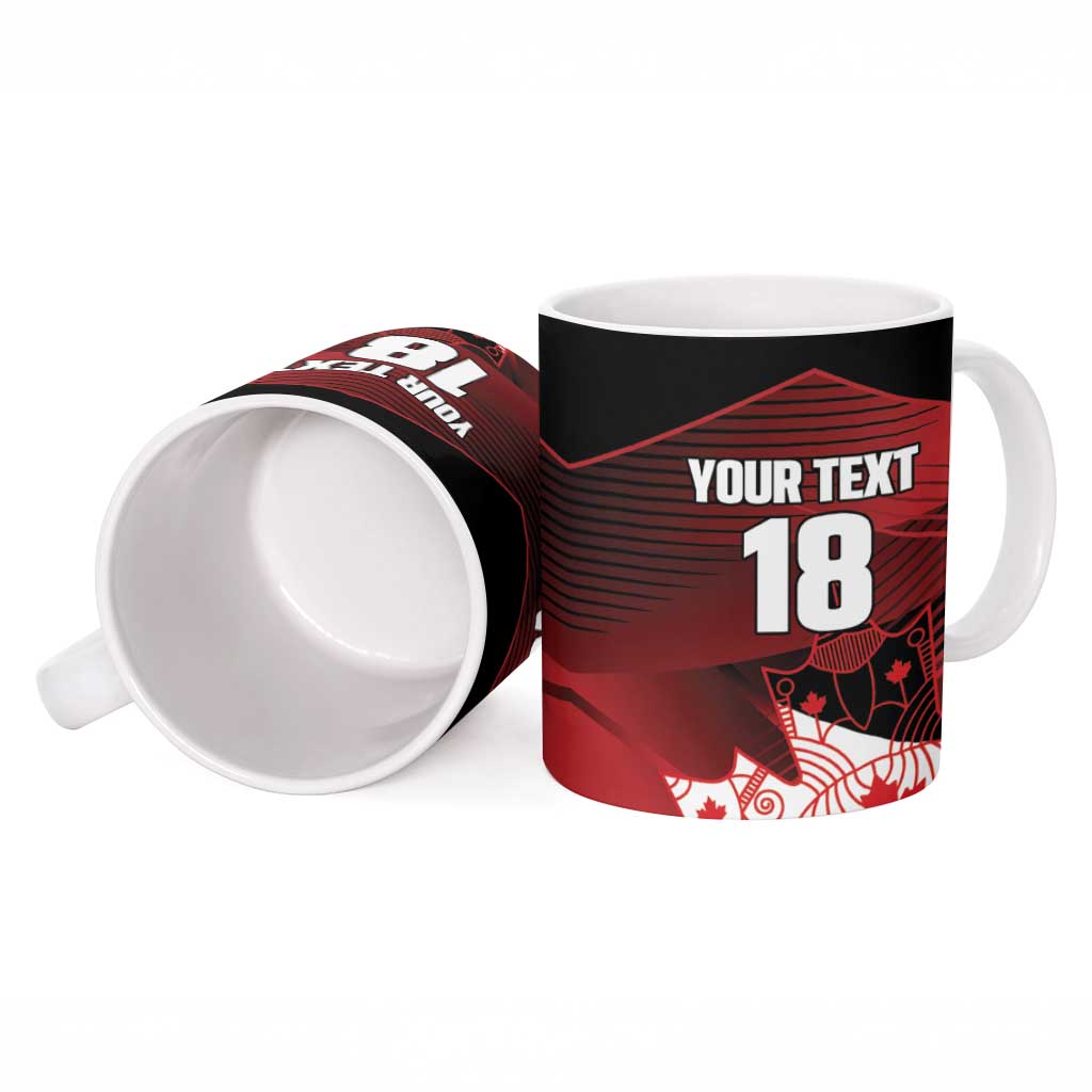 Custom Canada Soccer Ceramic Mug Les Rouges Maple Leaf - Wonder Print Shop