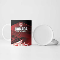 Custom Canada Soccer Ceramic Mug Les Rouges Maple Leaf - Wonder Print Shop