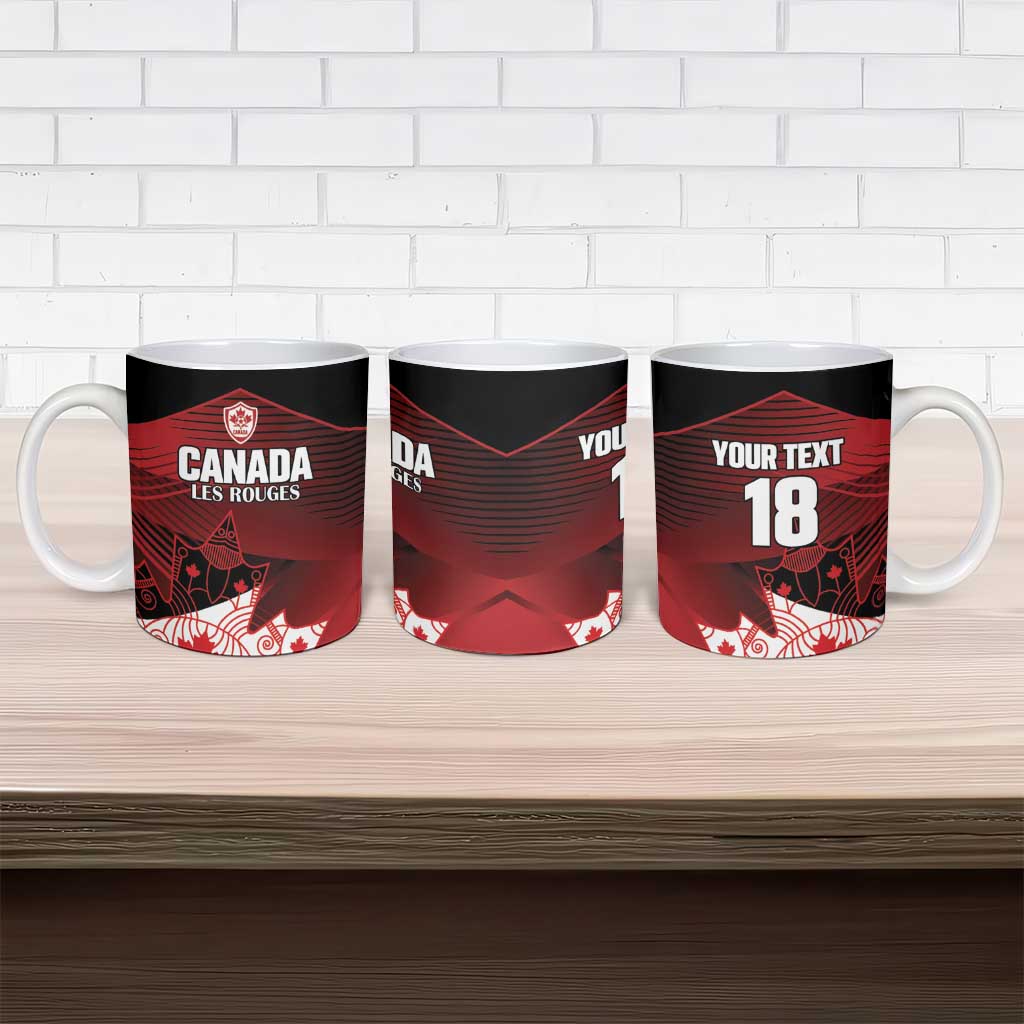 Custom Canada Soccer Ceramic Mug Les Rouges Maple Leaf - Wonder Print Shop