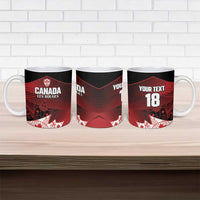 Custom Canada Soccer Ceramic Mug Les Rouges Maple Leaf - Wonder Print Shop