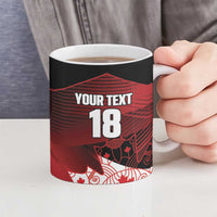 Custom Canada Soccer Ceramic Mug Les Rouges Maple Leaf - Wonder Print Shop