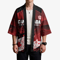 Custom Canada Soccer Kimono Les Rouges Maple Leaf - Wonder Print Shop