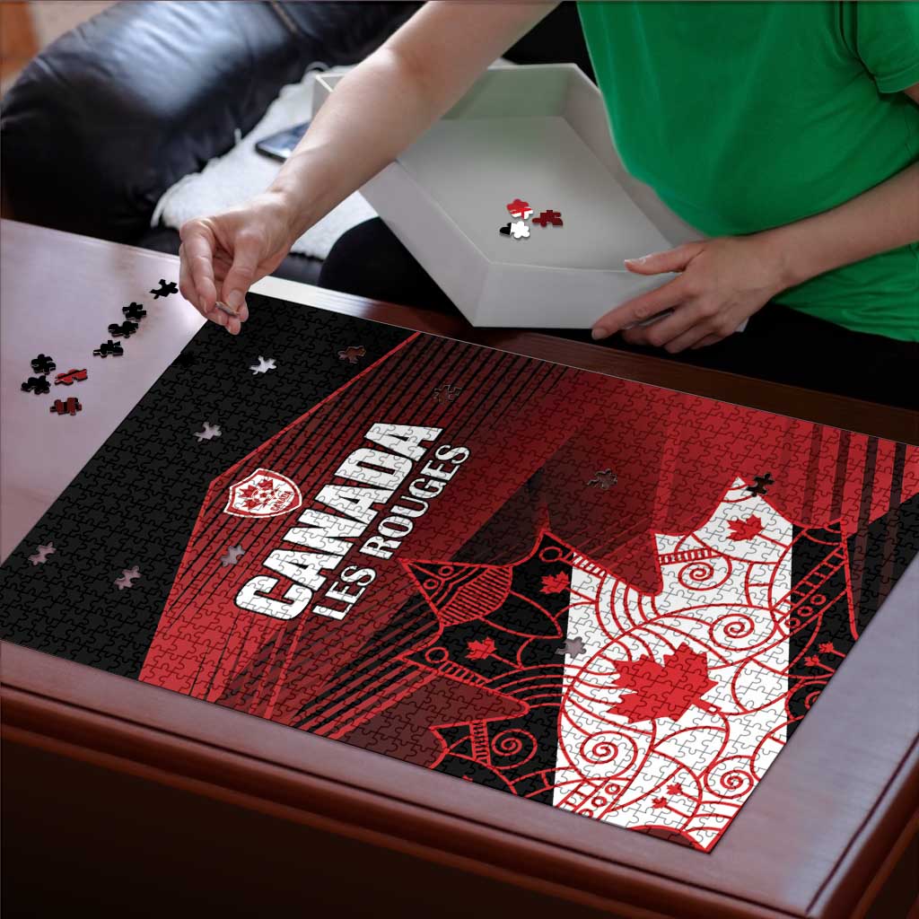 Canada Soccer Puzzle Les Rouges Maple Leaf - Wonder Print Shop