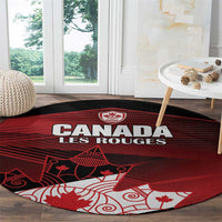 Canada Soccer Round Carpet Les Rouges Maple Leaf - Wonder Print Shop
