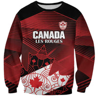 Custom Canada Soccer Sweatshirt Les Rouges Maple Leaf - Wonder Print Shop