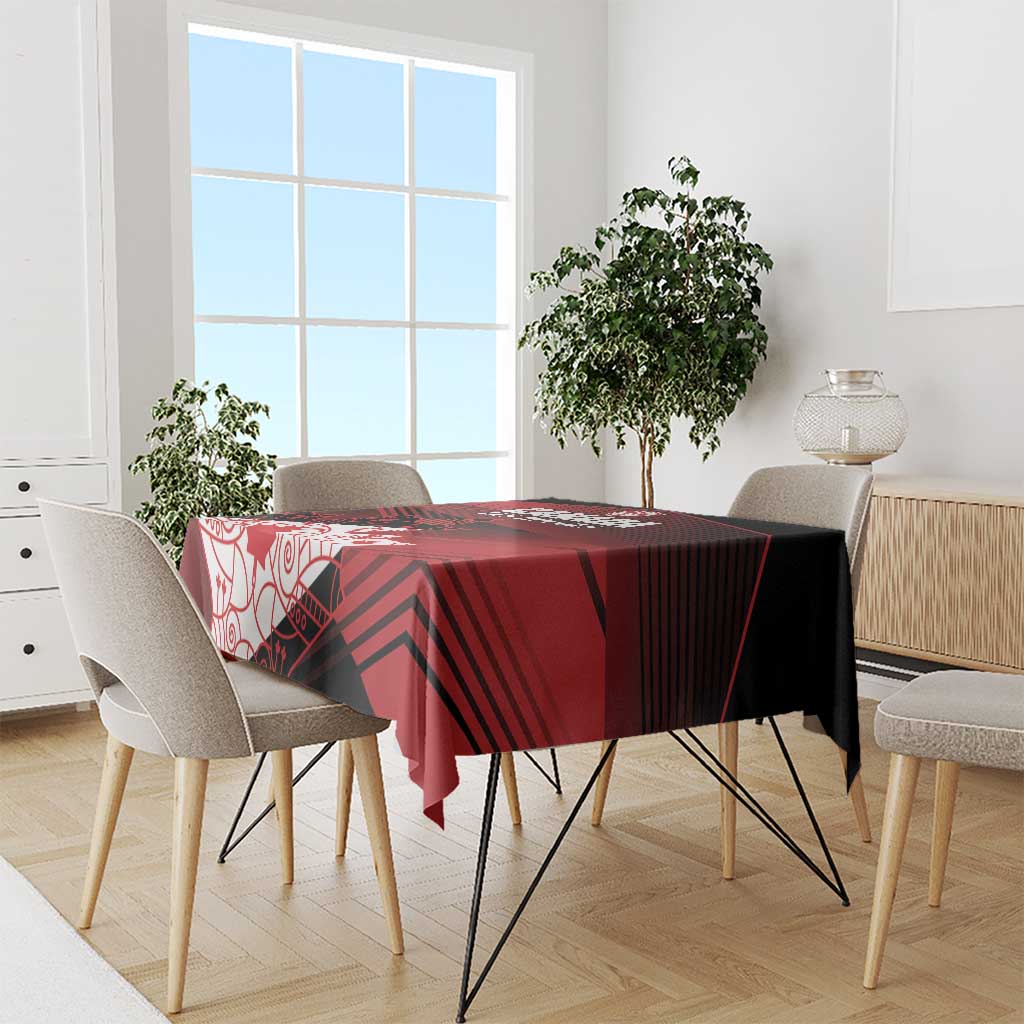 Canada Soccer Tablecloth Les Rouges Maple Leaf - Wonder Print Shop
