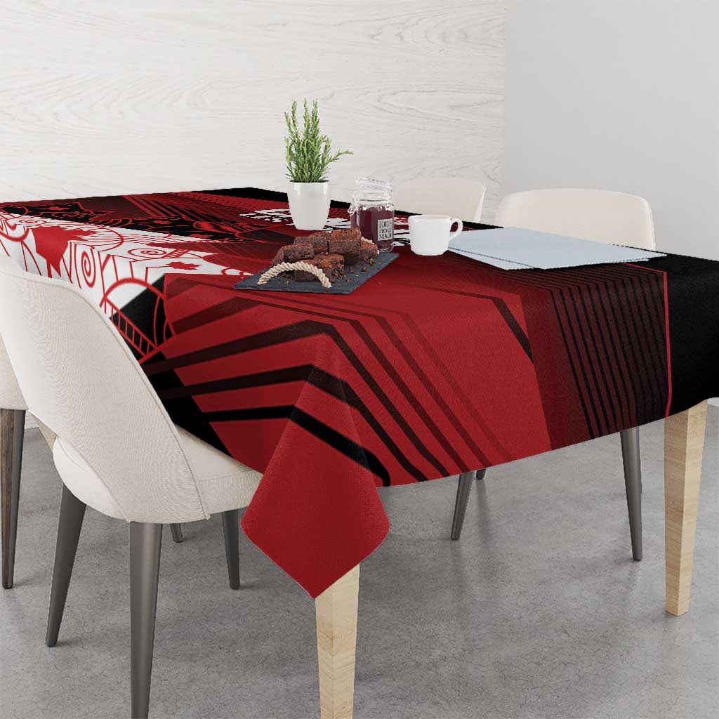 Canada Soccer Tablecloth Les Rouges Maple Leaf - Wonder Print Shop