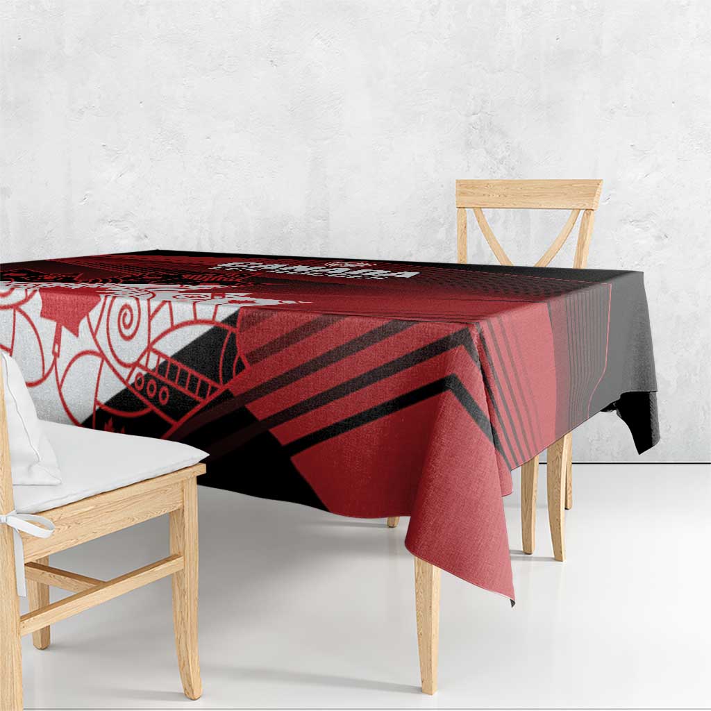 Canada Soccer Tablecloth Les Rouges Maple Leaf - Wonder Print Shop
