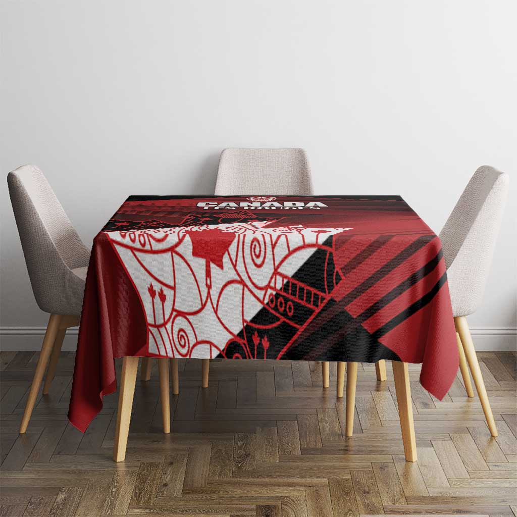 Canada Soccer Tablecloth Les Rouges Maple Leaf - Wonder Print Shop