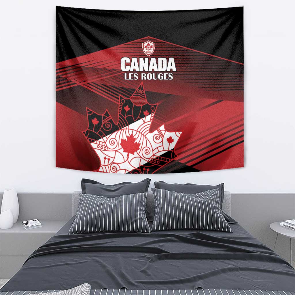 Canada Soccer Tapestry Les Rouges Maple Leaf - Wonder Print Shop