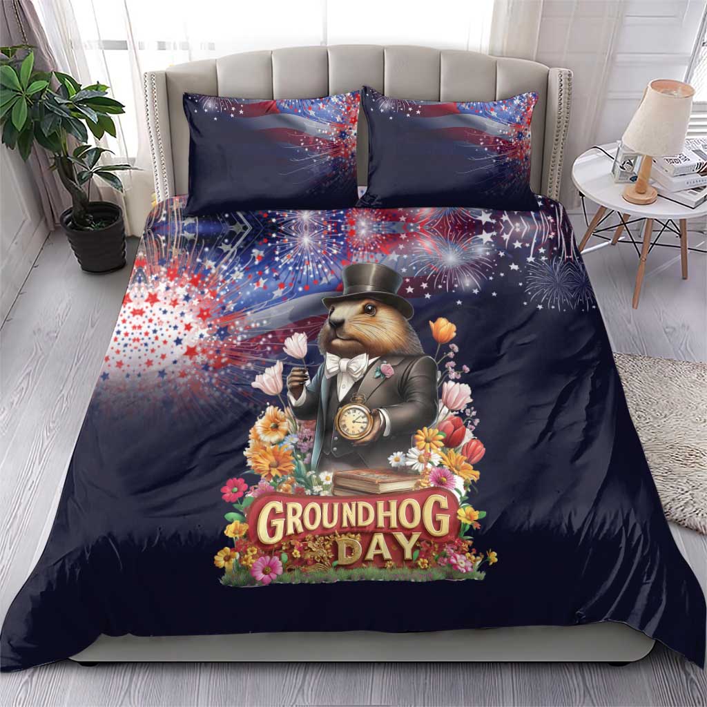 Groundhog Day Gentleman Bedding Set Same Day Again - Wonder Print Shop