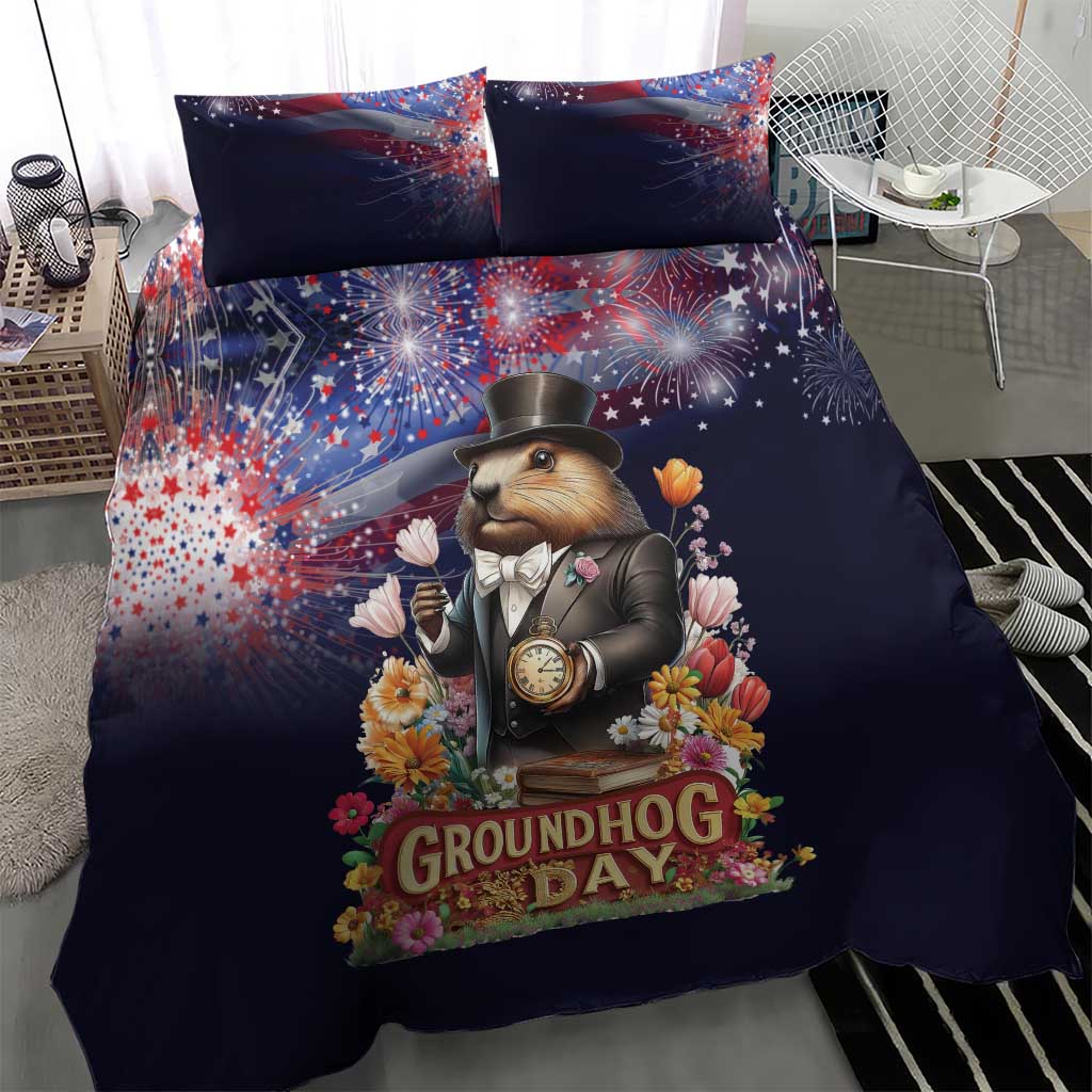 Groundhog Day Gentleman Bedding Set Same Day Again - Wonder Print Shop