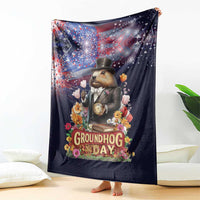 Groundhog Day Gentleman Blanket Same Day Again - Wonder Print Shop