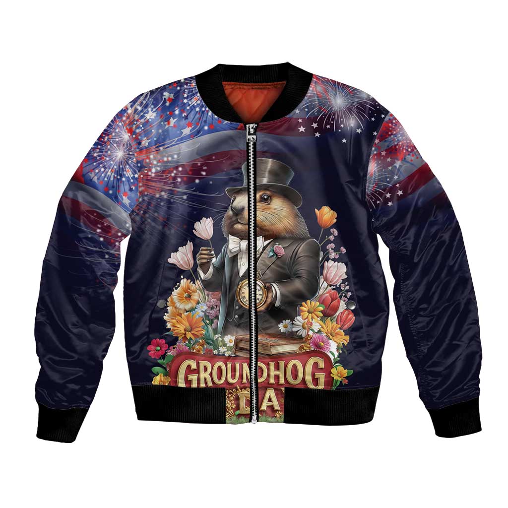 Groundhog Day Gentleman Bomber Jacket Same Day Again - Wonder Print Shop