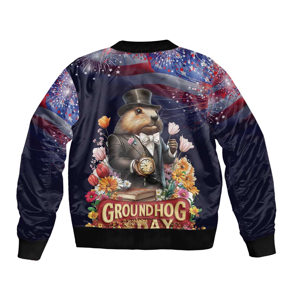 Groundhog Day Gentleman Bomber Jacket Same Day Again - Wonder Print Shop
