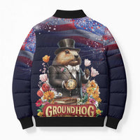 Groundhog Day Gentleman Bomber Puffer Jacket Same Day Again - Wonder Print Shop