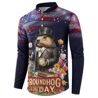 Groundhog Day Gentleman Button Sweatshirt Same Day Again - Wonder Print Shop