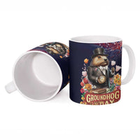 Groundhog Day Gentleman Ceramic Mug Same Day Again - Wonder Print Shop