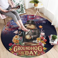 Groundhog Day Gentleman Round Carpet Same Day Again - Wonder Print Shop