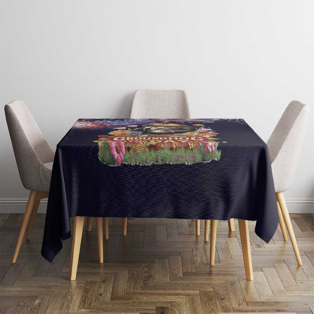 Groundhog Day Gentleman Tablecloth Same Day Again - Wonder Print Shop