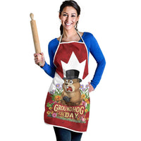 Funny Groundhog Day Apron Canadian Maple Leaf - Wonder Print Shop
