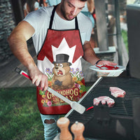 Funny Groundhog Day Apron Canadian Maple Leaf - Wonder Print Shop