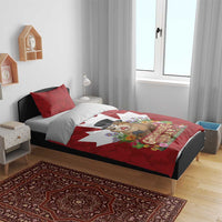 Funny Groundhog Day Bedding Set Canadian Maple Leaf - Wonder Print Shop
