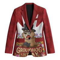 Funny Groundhog Day Blazer Canadian Maple Leaf - Wonder Print Shop