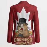 Funny Groundhog Day Blazer Canadian Maple Leaf - Wonder Print Shop