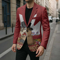 Funny Groundhog Day Blazer Canadian Maple Leaf - Wonder Print Shop