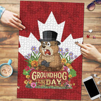 Funny Groundhog Day Puzzle Canadian Maple Leaf - Wonder Print Shop