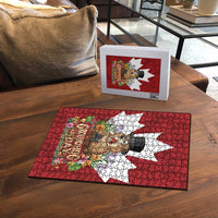Funny Groundhog Day Puzzle Canadian Maple Leaf - Wonder Print Shop